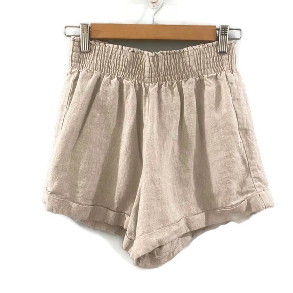 Reformation Nashville Linen Short - Oatmeal S - Picture 4 of 8